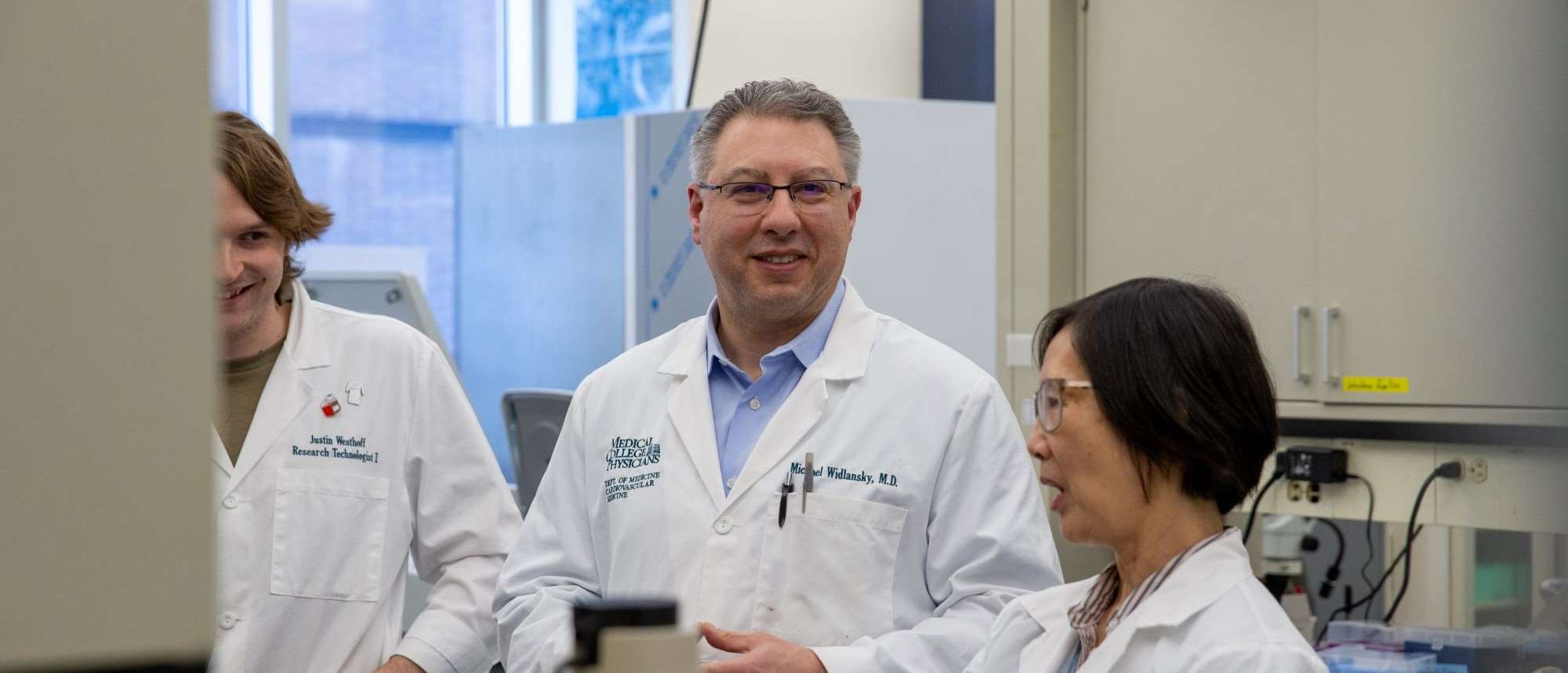 Michael E. Widlansky, MD, MPH, and lab members