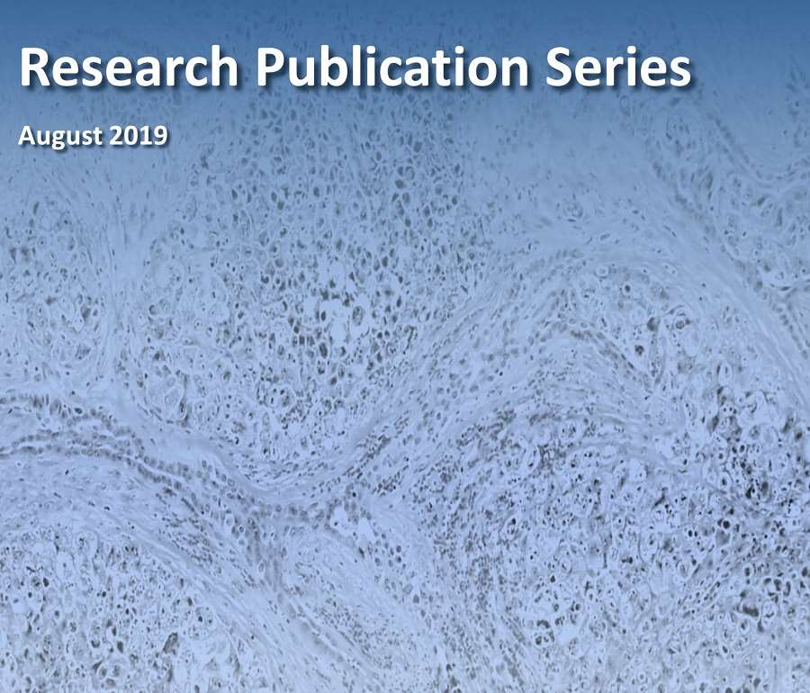 Research Publication Series August 2019 Cover Image