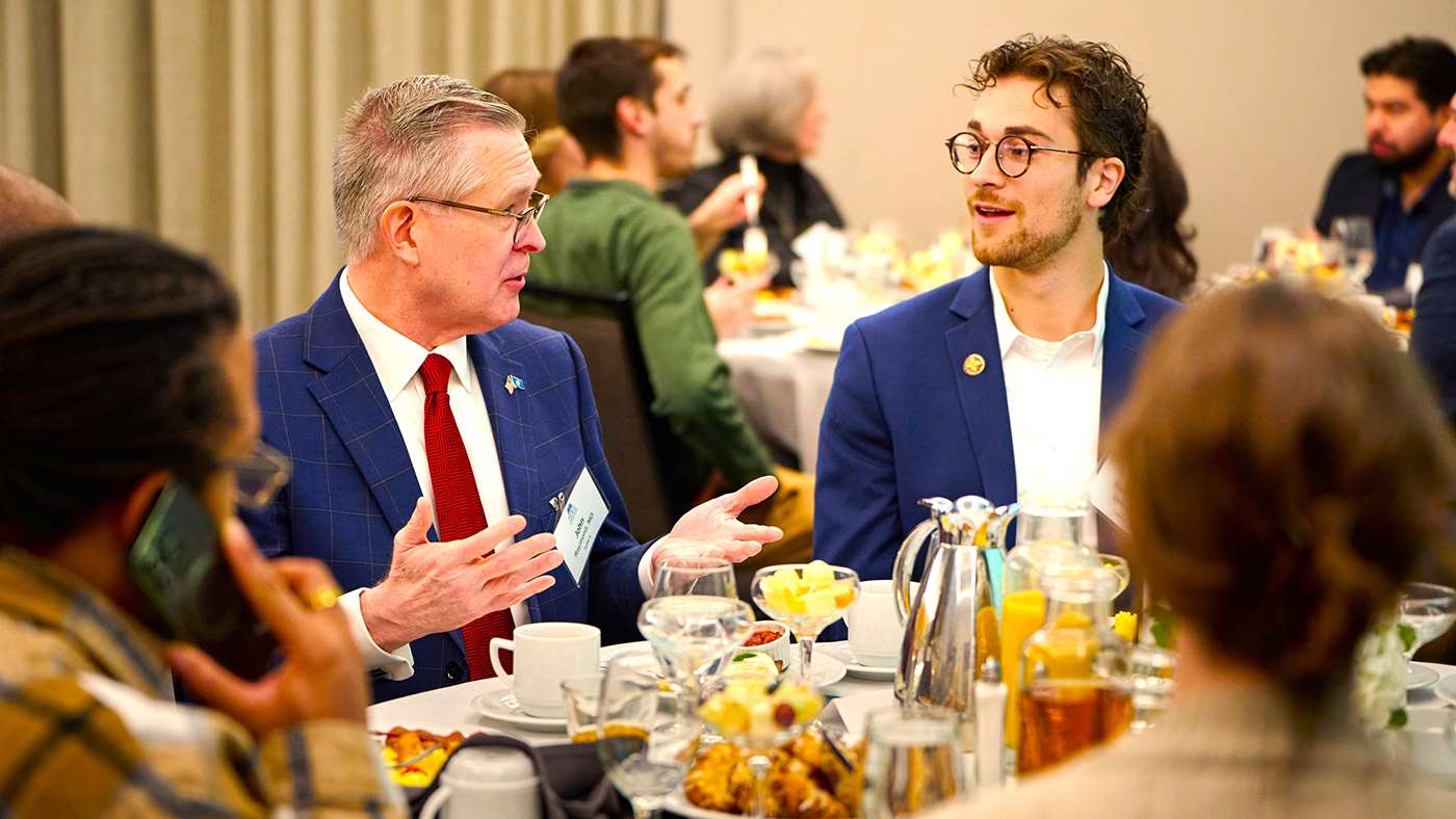 Dr. John R. Raymond, Sr., and Nathaniel Verhagen