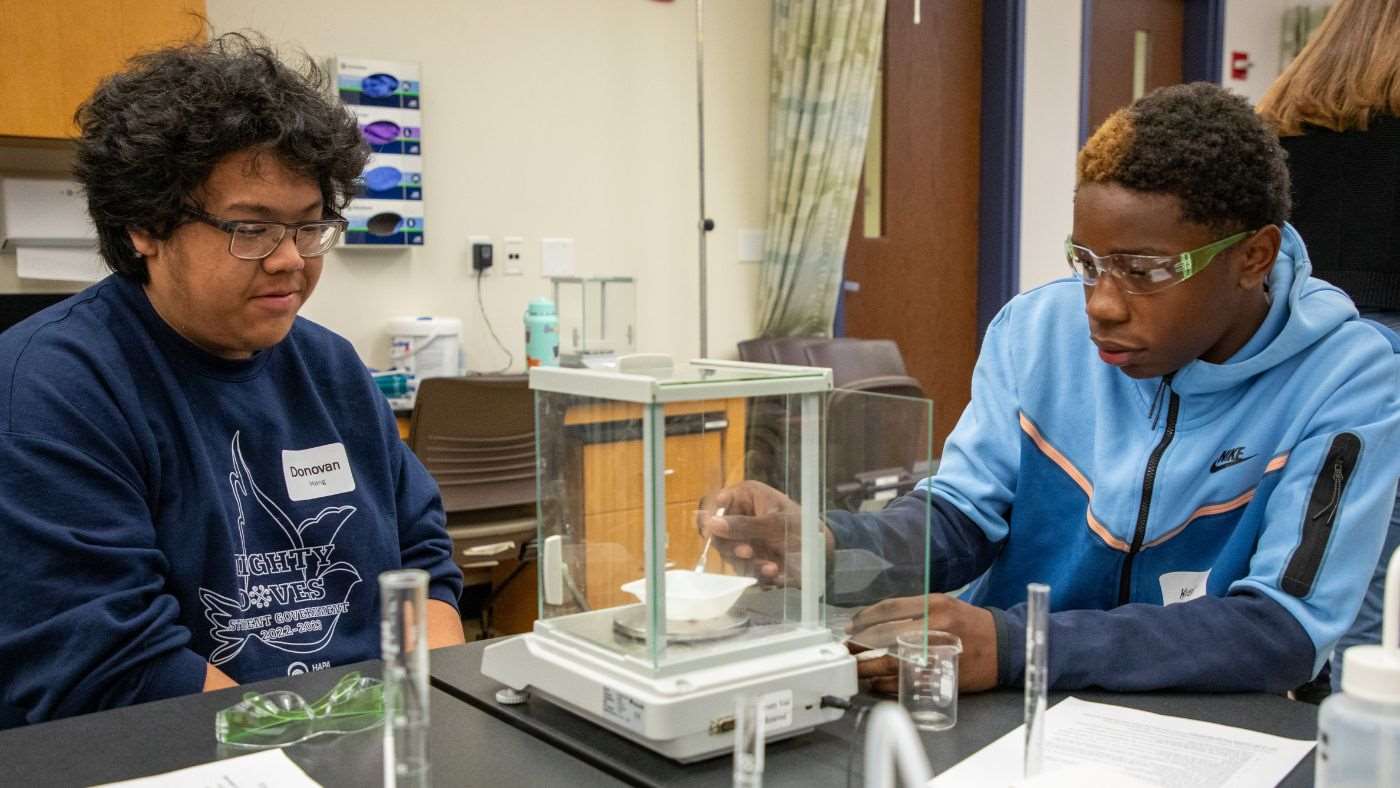 High school students participate in compounding lab experiences