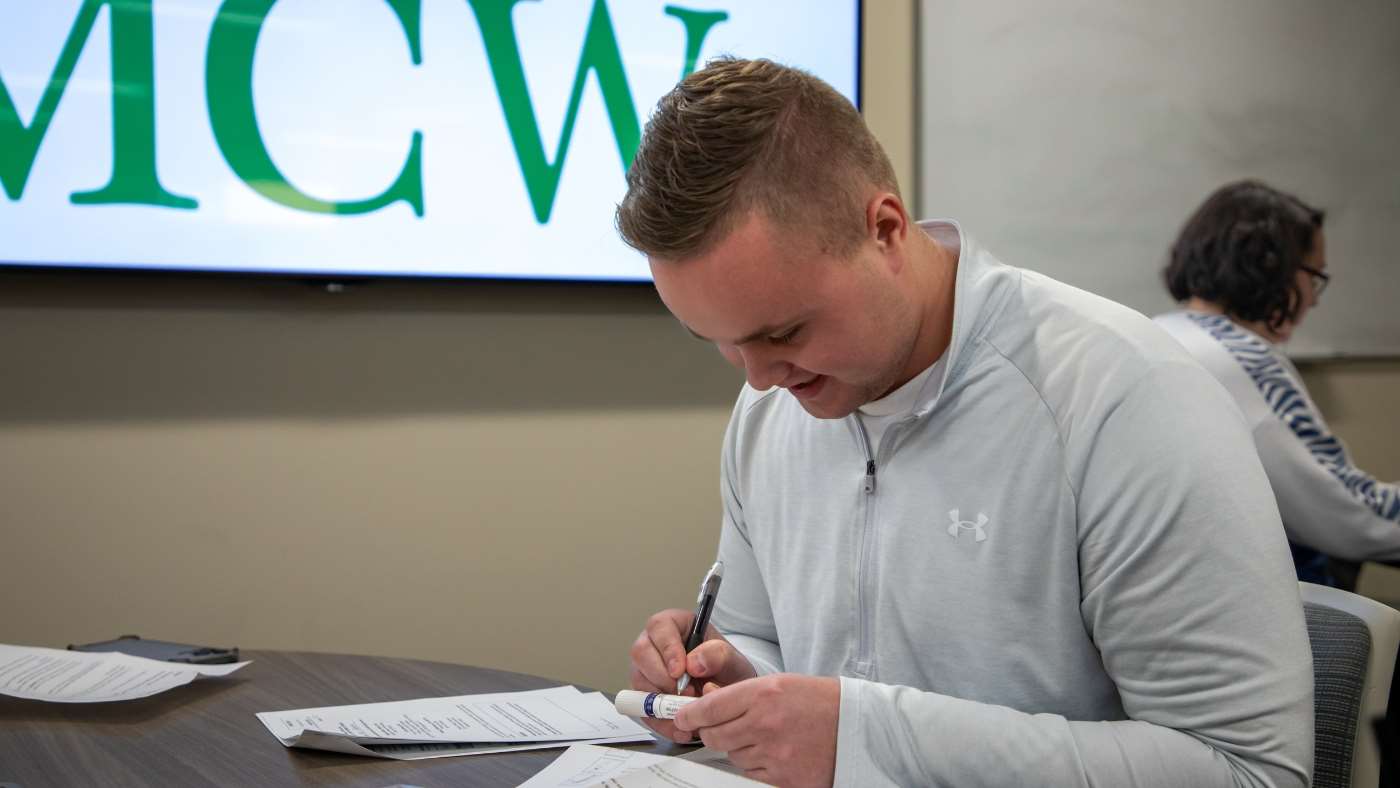 MCW pharmacy student Owen Zaskowski