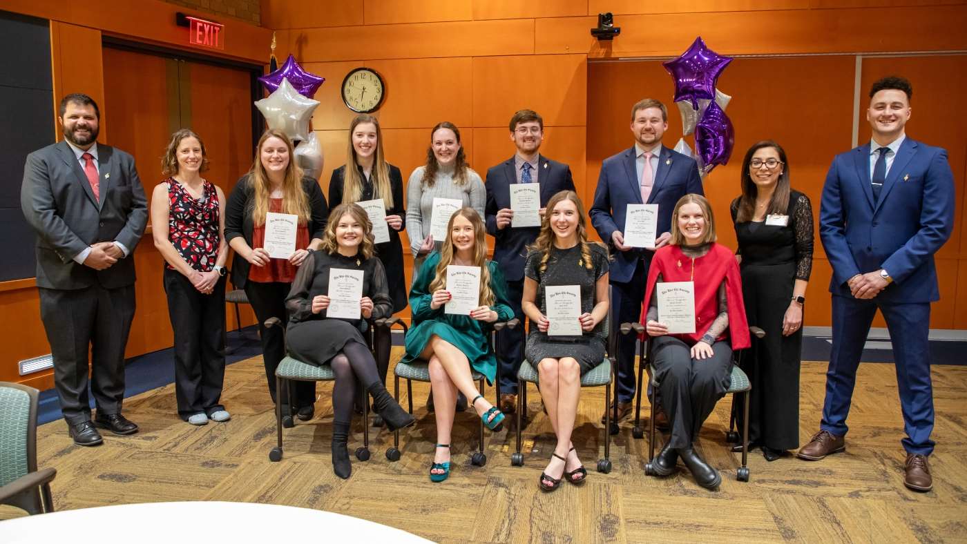 Nine students initiated into Rho Chi Pharmacy Honor Society