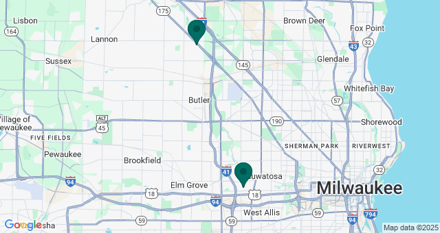 map of clinics' locations