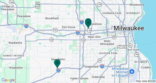 map of clinics' locations