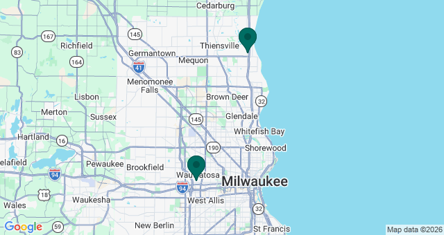 map of clinics' locations