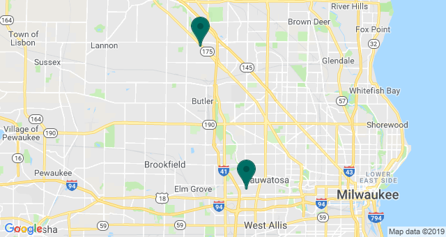 map of clinics' locations