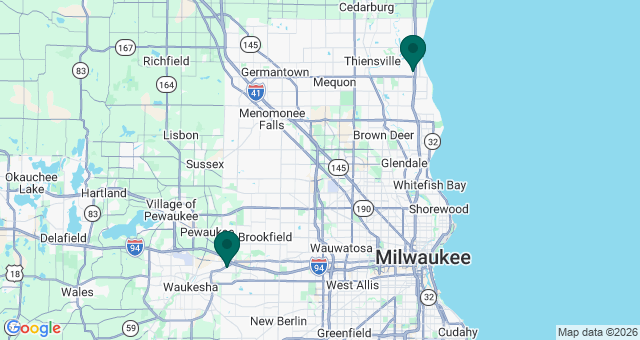 map of clinics' locations