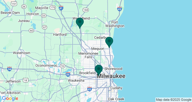map of clinics' locations