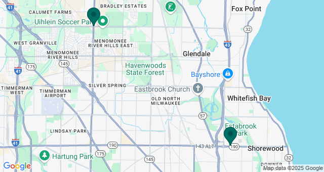 map of clinics' locations