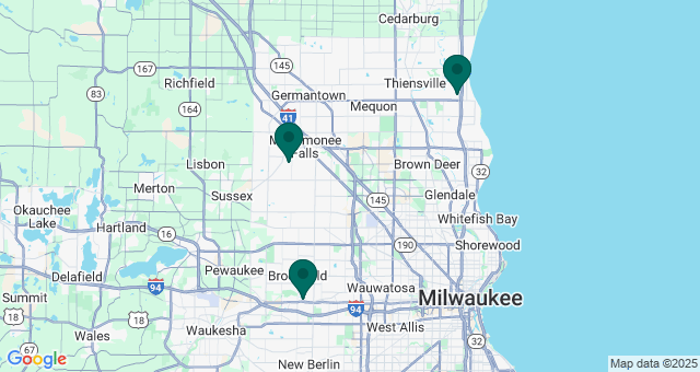 map of clinics' locations