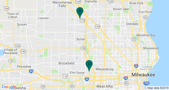 map of clinics' locations