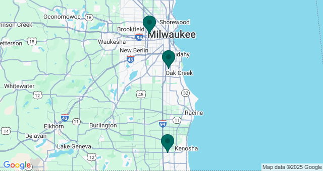 map of clinics' locations