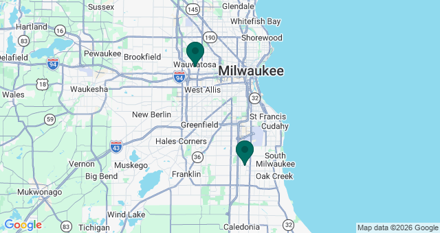 map of clinics' locations