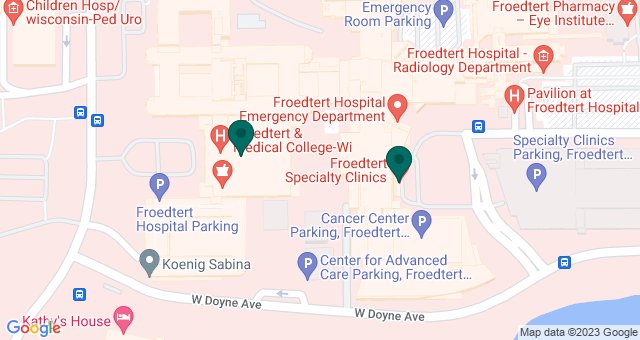 map of clinics' locations