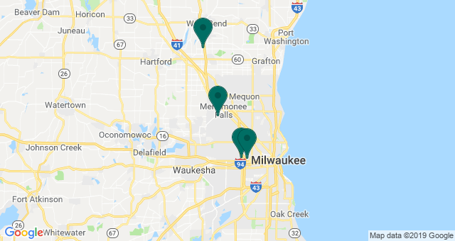 map of clinics' locations