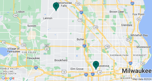 map of clinics' locations