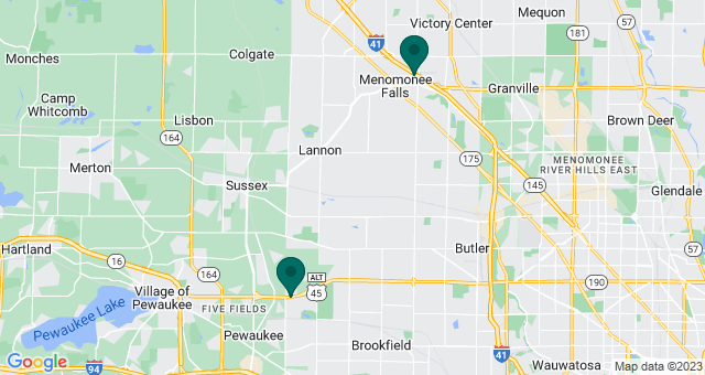 map of clinics' locations