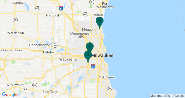 map of clinics' locations