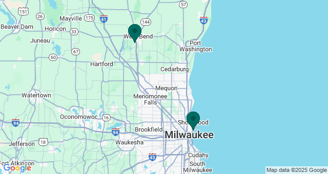 map of clinics' locations