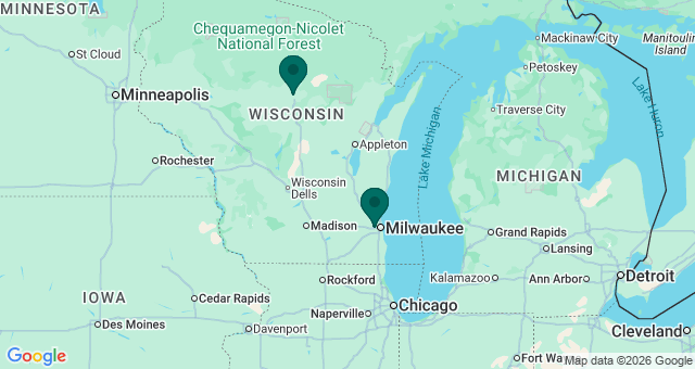 map of clinics' locations