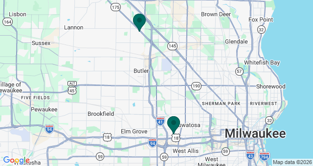 map of clinics' locations
