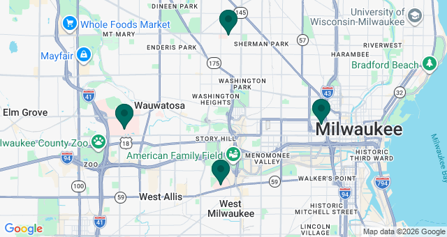 map of clinics' locations