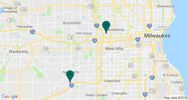 map of clinics' locations