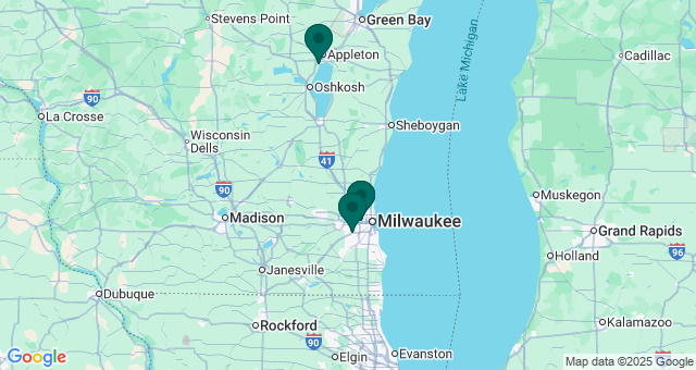 map of clinics' locations