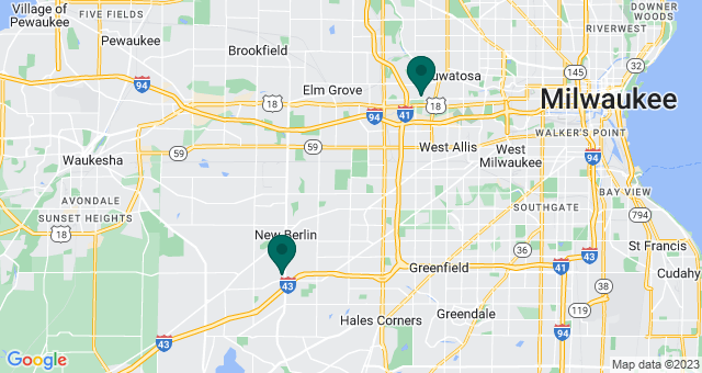 map of clinics' locations