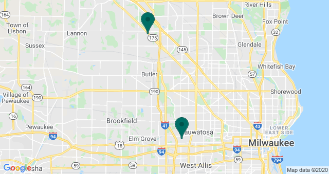 map of clinics' locations