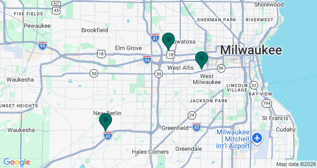 map of clinics' locations