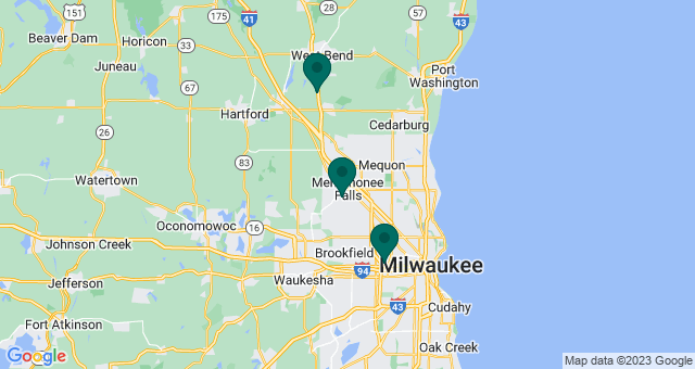 map of clinics' locations