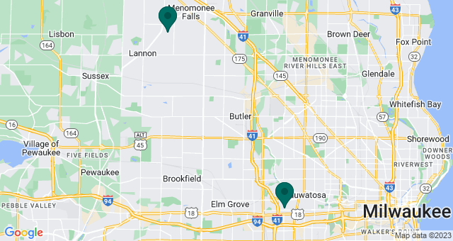 map of clinics' locations