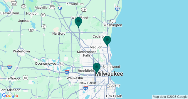 map of clinics' locations
