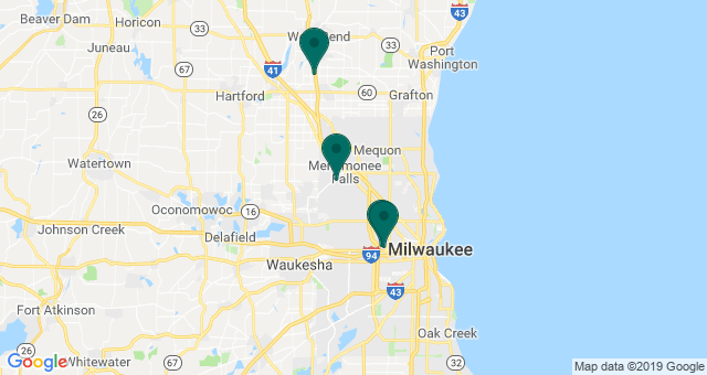 map of clinics' locations