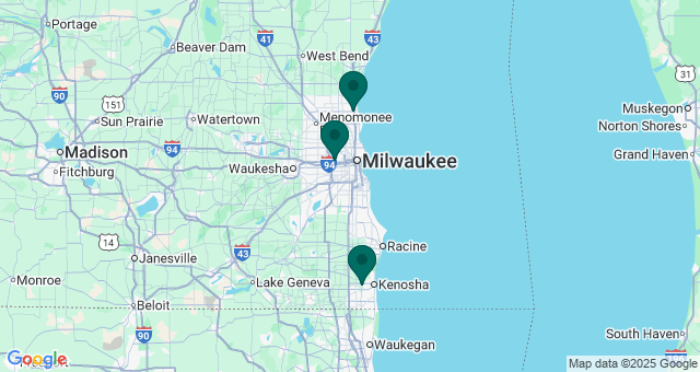 map of clinics' locations