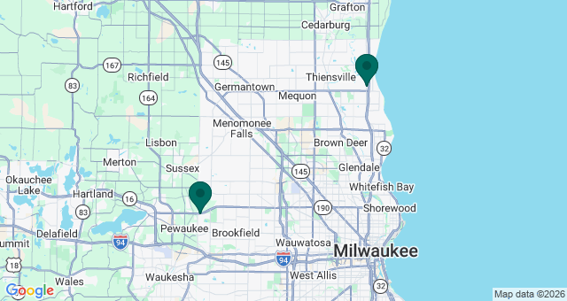 map of clinics' locations