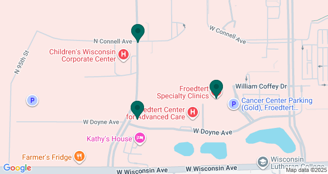 map of clinics' locations