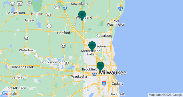 map of clinics' locations