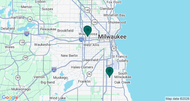 map of clinics' locations