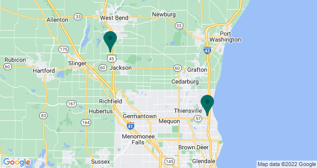 map of clinics' locations