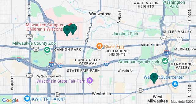 map of clinics' locations