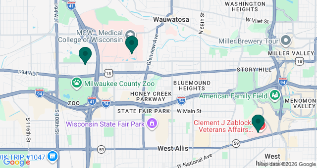 map of clinics' locations