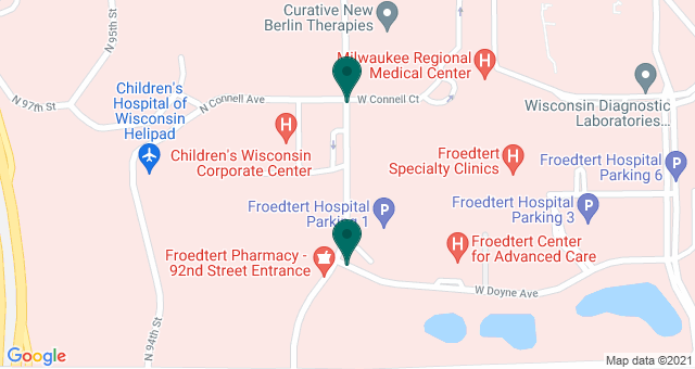 map of clinics' locations