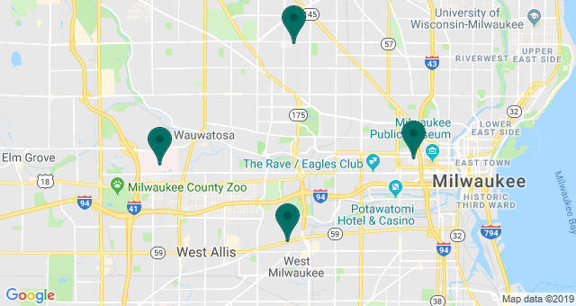 map of clinics' locations