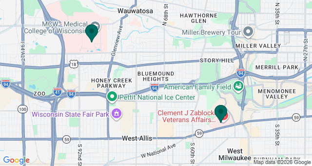 map of clinics' locations