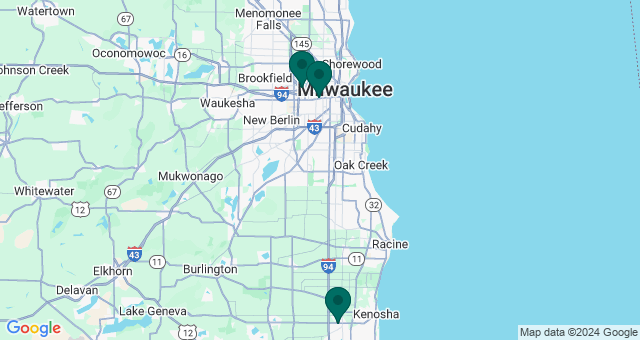 map of clinics' locations