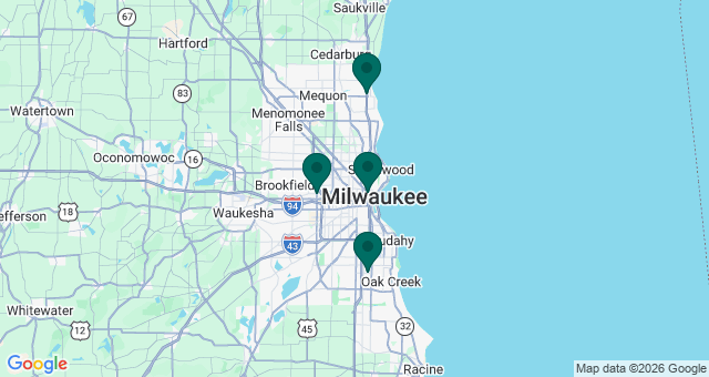 map of clinics' locations