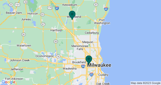 map of clinics' locations