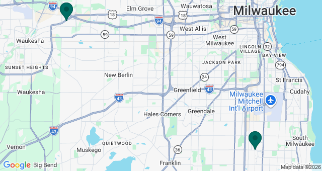 map of clinics' locations